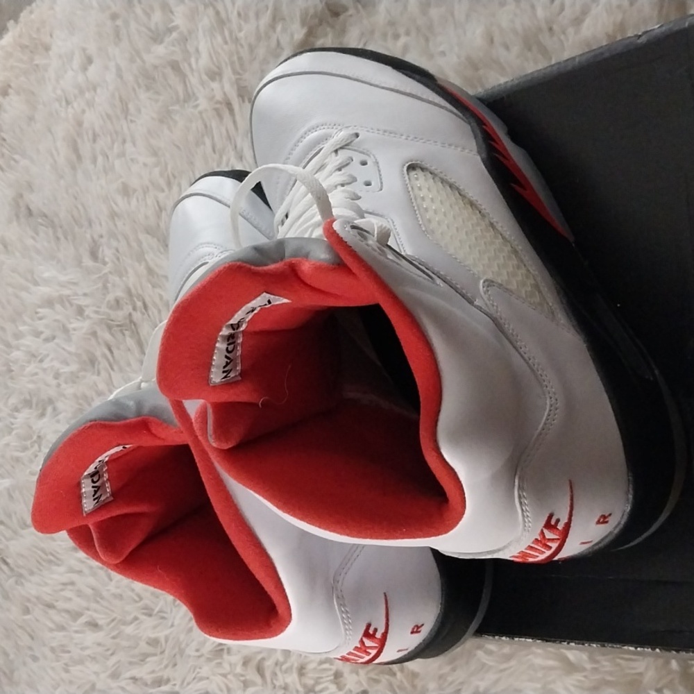 Nike Air Jordan Retro White OG 5s W/ Nike Air on back Size 12 - Picture 8 of 12